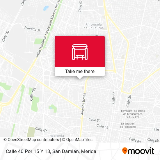 Mapa de Calle 40 Por 15 Y 13, San Damián