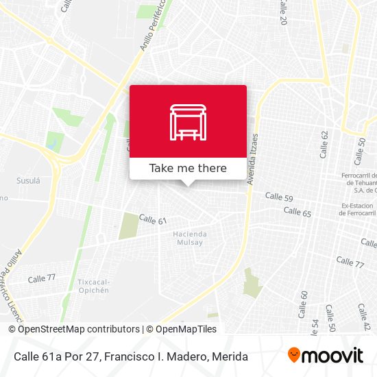 Mapa de Calle 61a Por 27, Francisco I. Madero