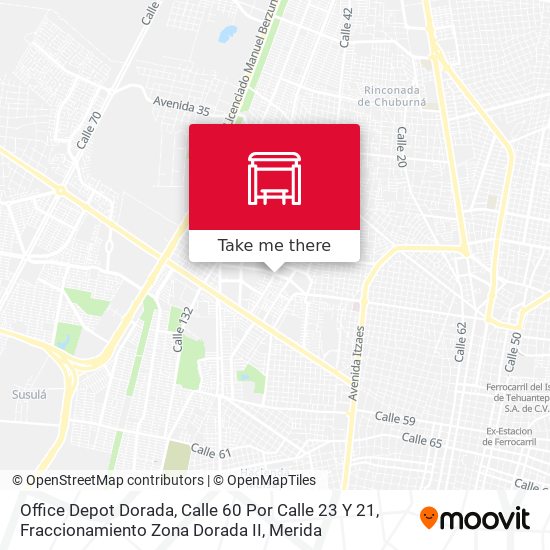 How to get to Office Depot Dorada, Calle 60 Por Calle 23 Y 21,  Fraccionamiento Zona Dorada II in Mérida by Bus?