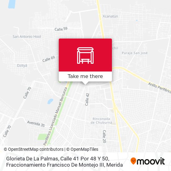 Glorieta De La Palmas, Calle 41 Por 48 Y 50, Fraccionamiento Francisco De Montejo III map