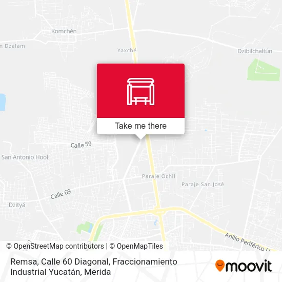 Mapa de Remsa, Calle 60 Diagonal, Fraccionamiento Industrial Yucatán
