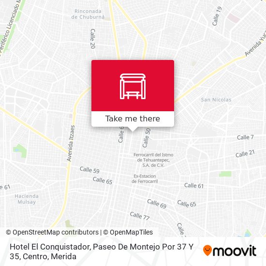 Hotel El Conquistador, Paseo De Montejo Por 37 Y 35,  Centro map