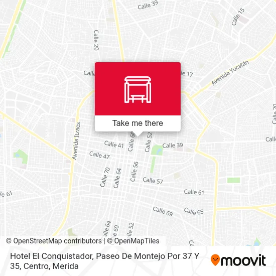 Hotel El Conquistador, Paseo De Montejo Por 37 Y 35,  Centro map
