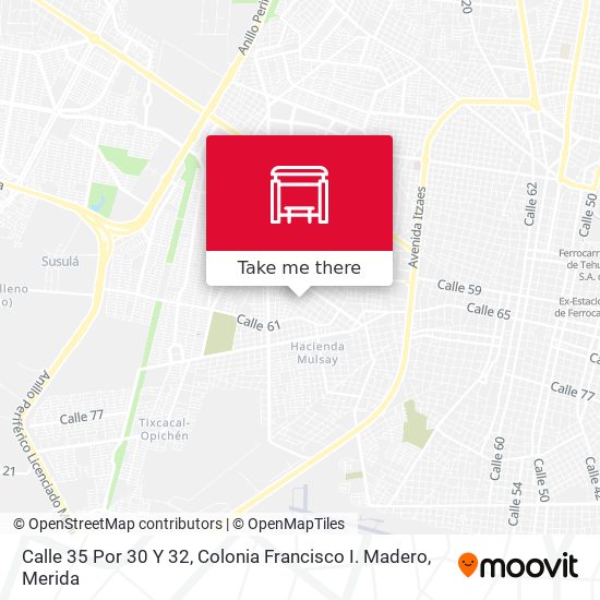 Mapa de Calle 35 Por 30 Y 32, Colonia Francisco I. Madero