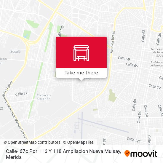 Mapa de Calle- 67c Por 116 Y 118 Ampliacion Nueva Mulsay