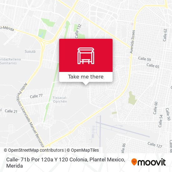 Mapa de Calle- 71b Por 120a Y 120 Colonia, Plantel Mexico