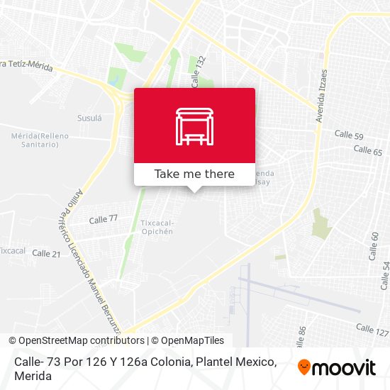 Mapa de Calle- 73 Por 126 Y 126a Colonia, Plantel Mexico