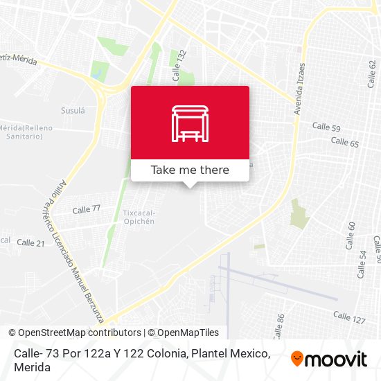 Calle- 73 Por 122a Y 122 Colonia, Plantel Mexico map