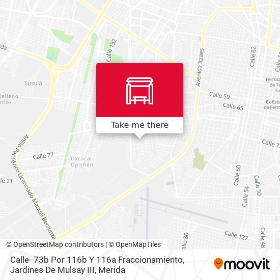 Mapa de Calle- 73b Por 116b Y 116a Fraccionamiento, Jardines De Mulsay III