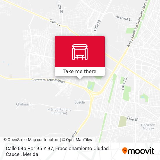Calle 64a Por 95 Y 97, Fraccionamiento Ciudad Caucel map