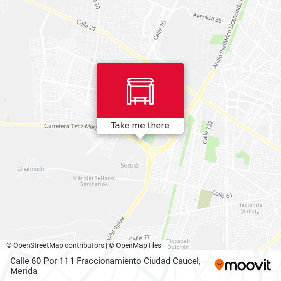 Mapa de Calle 60  Por  111 Fraccionamiento Ciudad Caucel