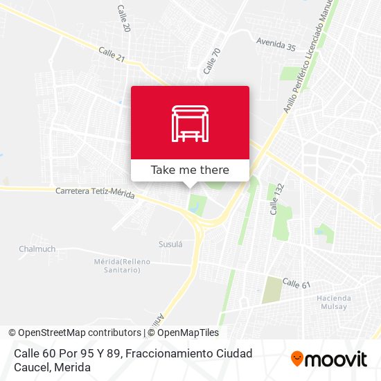 Calle 60 Por 95 Y 89, Fraccionamiento Ciudad Caucel map