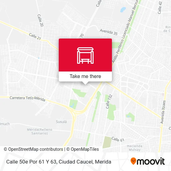 Mapa de Calle 50e Por 61 Y 63, Ciudad Caucel