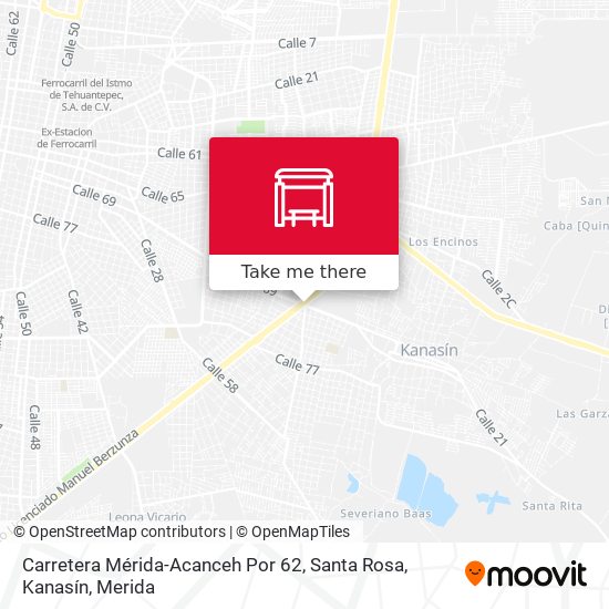 Carretera Mérida-Acanceh Por 62, Santa Rosa, Kanasín map