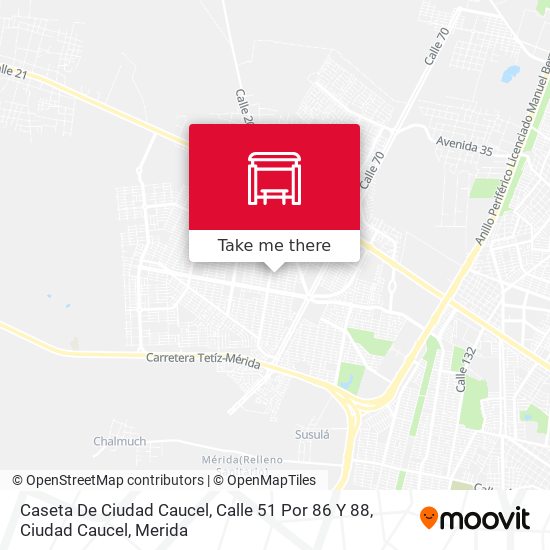 Mapa de Caseta De Ciudad Caucel, Calle 51 Por 86 Y 88, Ciudad Caucel