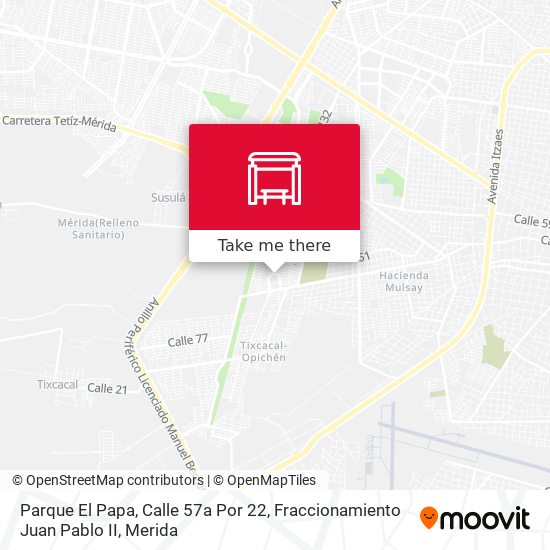 Mapa de Parque El Papa, Calle 57a Por 22, Fraccionamiento Juan Pablo II