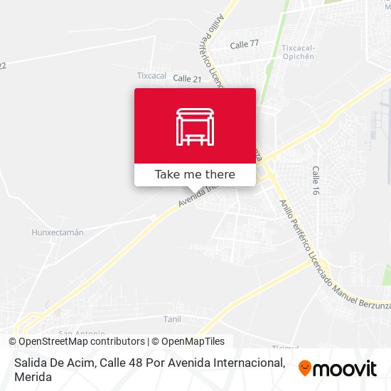Salida De Acim, Calle 48 Por Avenida Internacional map