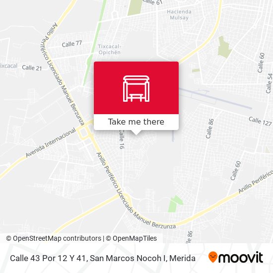 Calle 43 Por 12 Y 41, San Marcos Nocoh I map