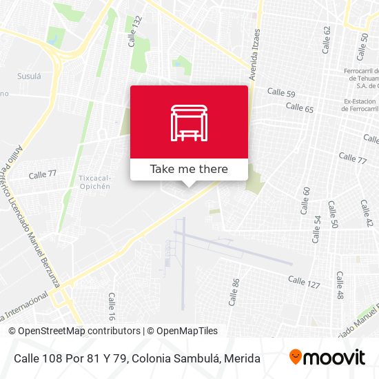 Calle 108 Por 81 Y 79, Colonia Sambulá map