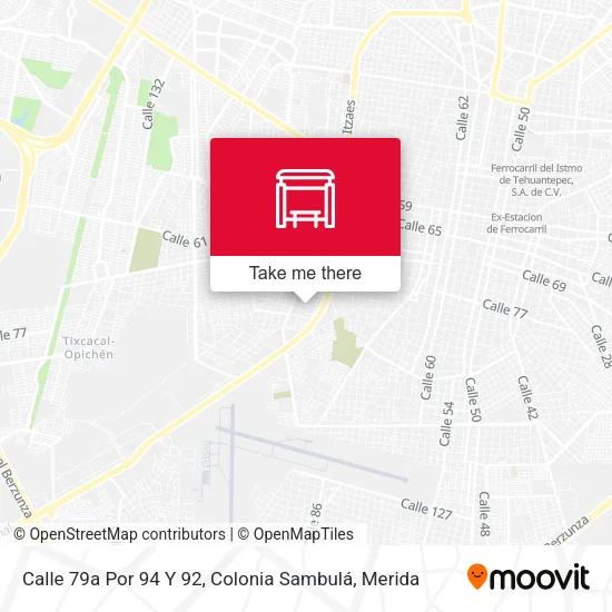 Mapa de Calle 79a Por 94 Y 92, Colonia Sambulá