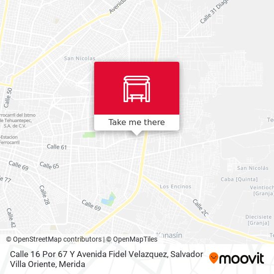 Calle 16 Por 67 Y Avenida Fidel Velazquez, Salvador Villa Oriente map