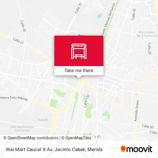 Mapa de Wal Mart Caucel X Av. Jacinto Cakek