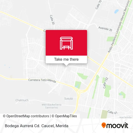 Mapa de Bodega Aurrerá Cd. Caucel