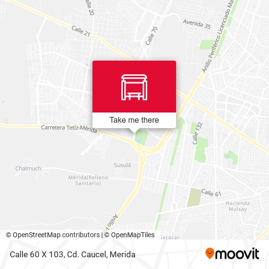 Mapa de Calle 60 X 103, Cd. Caucel
