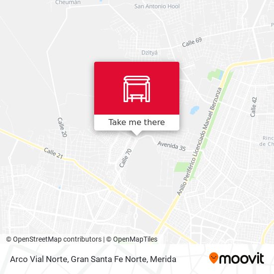 Mapa de Arco Vial Norte, Gran Santa Fe Norte