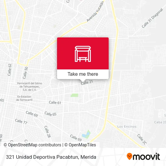 321 Unidad Deportiva Pacabtun map