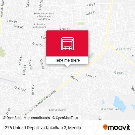 276 Unidad Deportiva Kukulkan 2 map