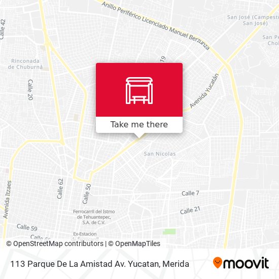113 Parque De La Amistad Av. Yucatan map