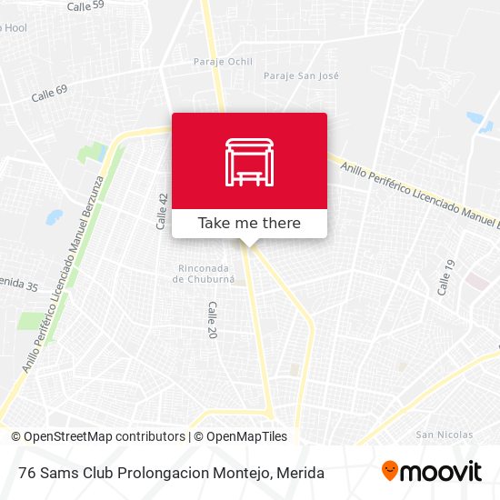 76 Sams Club Prolongacion Montejo map