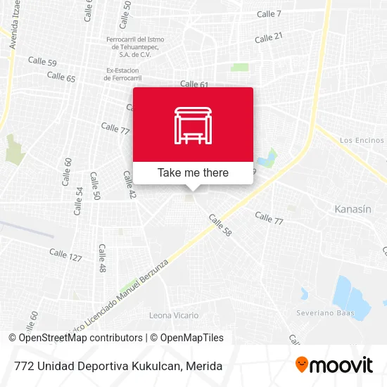 Mapa de 772 Unidad Deportiva Kukulcan