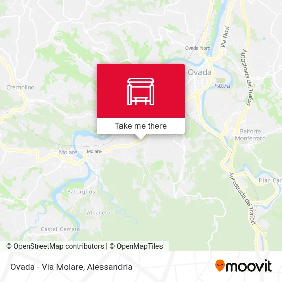 Ovada - Via Molare map