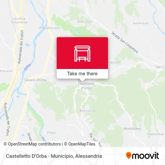 Castelletto D'Orba - Municipio map