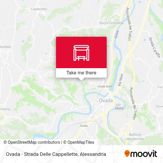 Ovada - Strada Delle Cappellette map