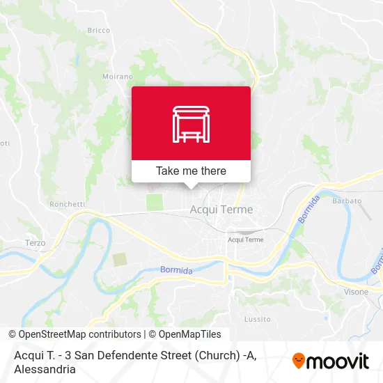 Acqui T. - 3 San Defendente Street (Church) -A map