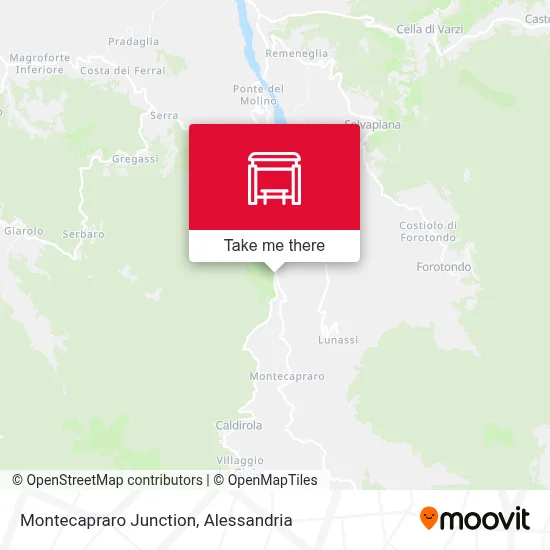 Montecapraro Junction map
