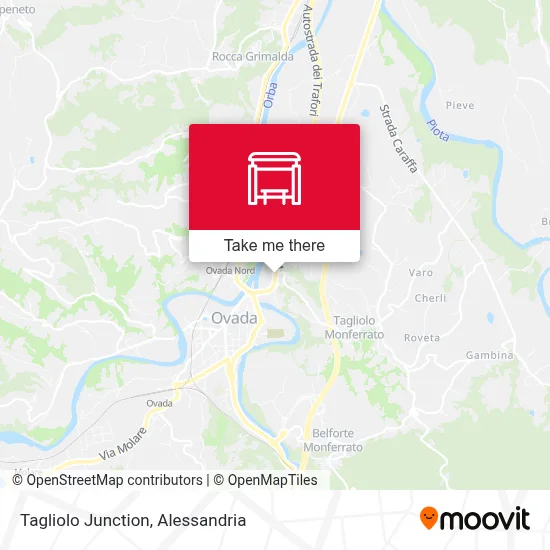 Tagliolo Junction map