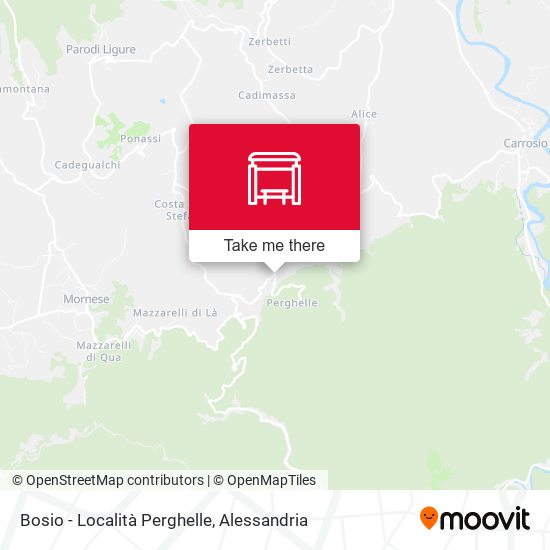 Bosio - Località Perghelle map