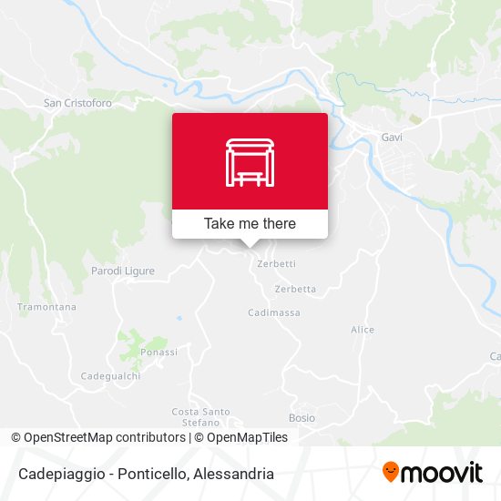 Cadepiaggio - Ponticello map
