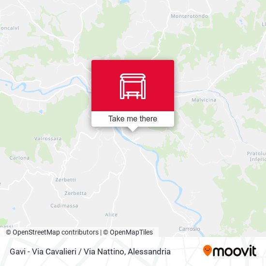 Gavi - Via Cavalieri / Via Nattino map