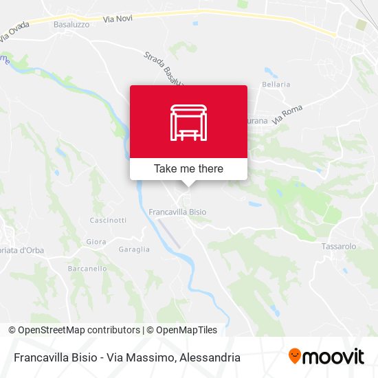 Francavilla Bisio - Via Massimo map