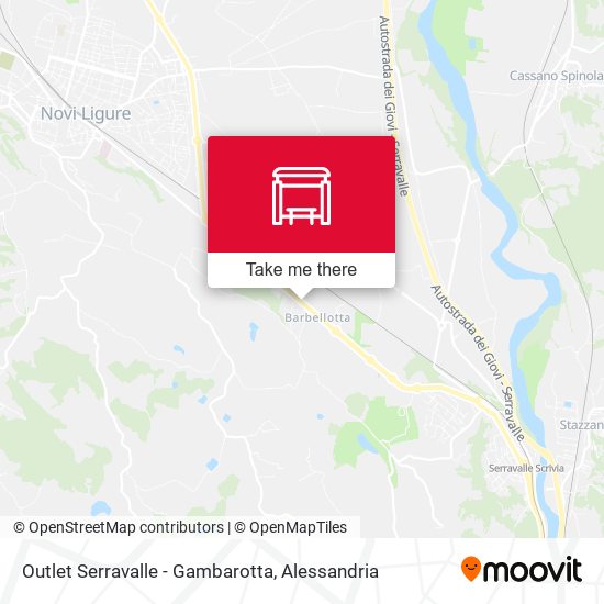 Outlet Serravalle - Gambarotta map