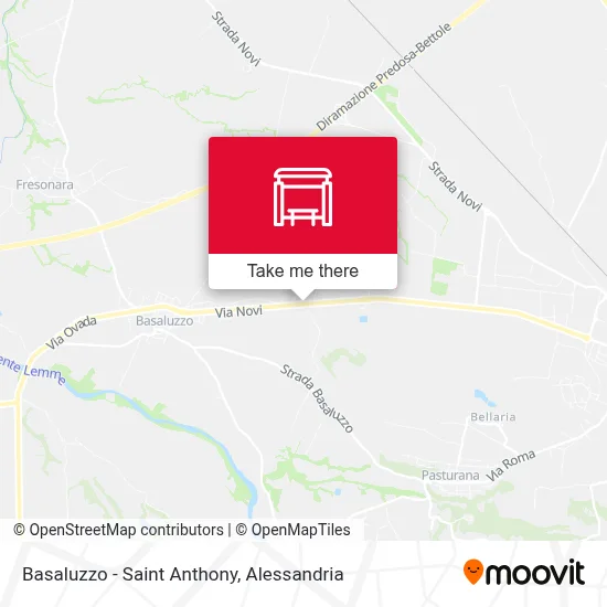 Basaluzzo - Saint Anthony map