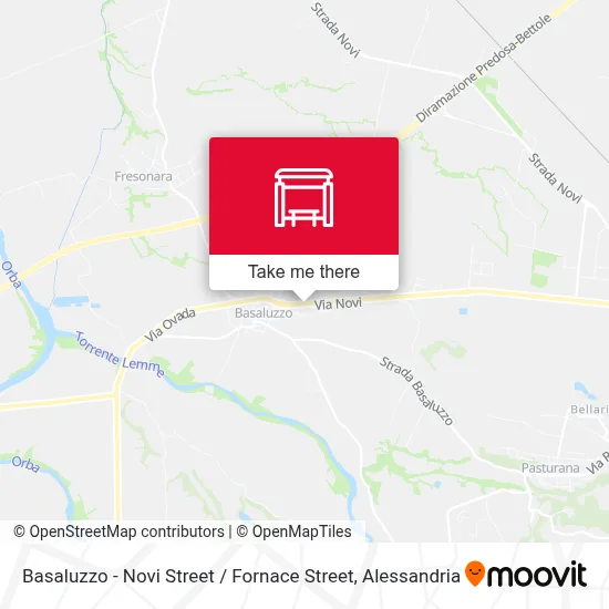 Basaluzzo - Novi Street / Fornace Street map