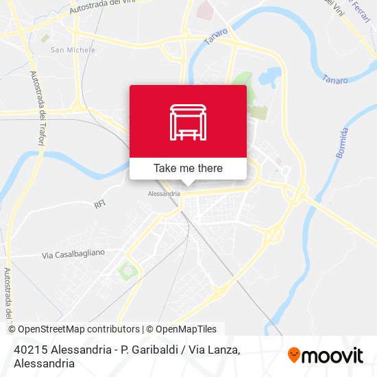 40215 Alessandria - P. Garibaldi / Via Lanza map