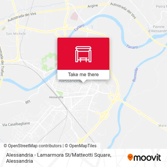 Alessandria - Lamarmora St / Matteotti Square map