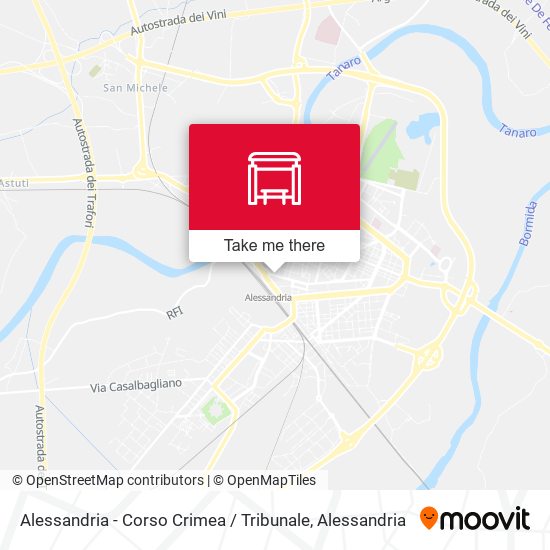 Alessandria - Corso Crimea / Tribunale map